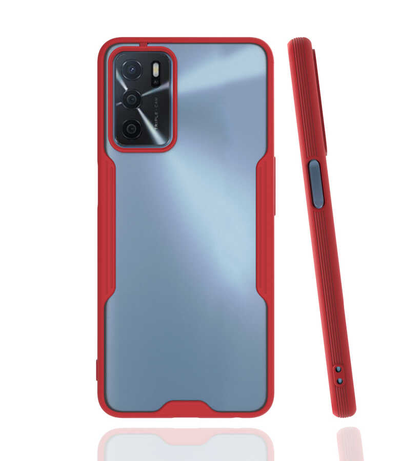 Oppo A16 Kılıf Zore Parfe Kapak Kırmızı