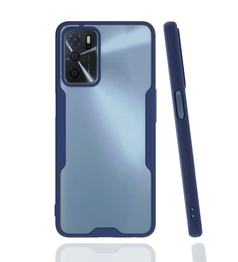 Oppo A16 Kılıf Zore Parfe Kapak Lacivert