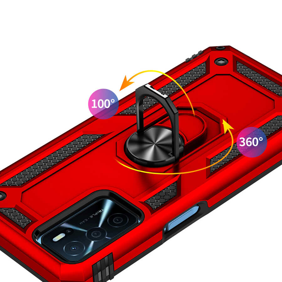 Oppo A16 Kılıf Zore Vega Kapak Mavi