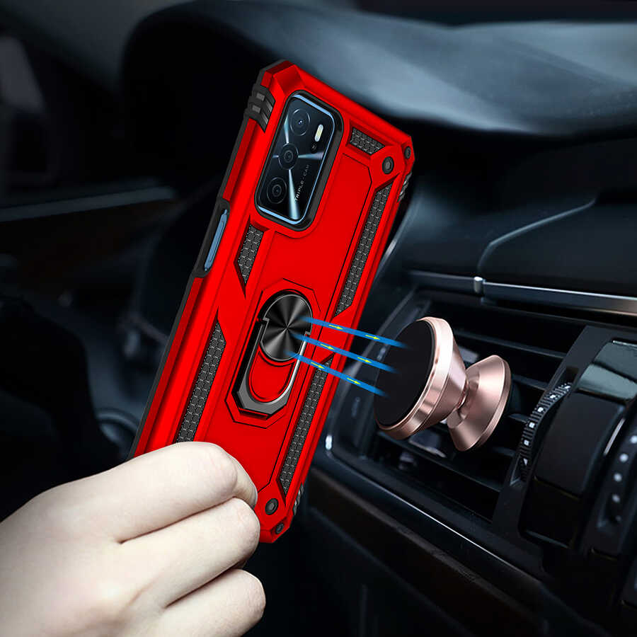 Oppo A16 Kılıf Zore Vega Kapak Siyah