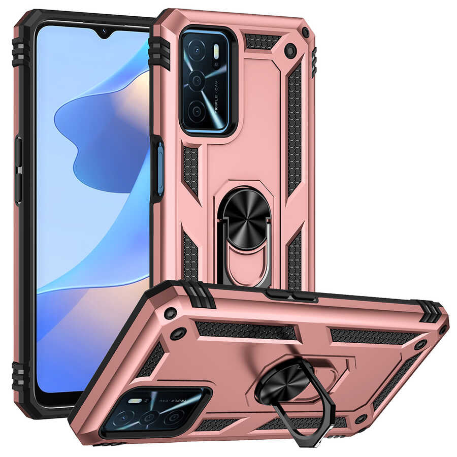 Oppo A16 Kılıf Zore Vega Kapak Rose Gold