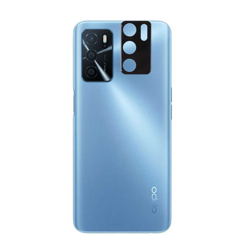 Oppo A16 Zore 3D Kamera Camı Siyah