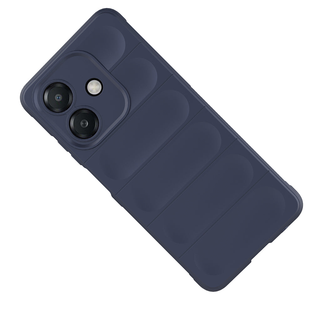 Oppo A3 Kılıf Esnek TPU Oyuklu Arka Yüzey Tasarımlı Zore Etnik Silikon Kapak Koyu Yeşil