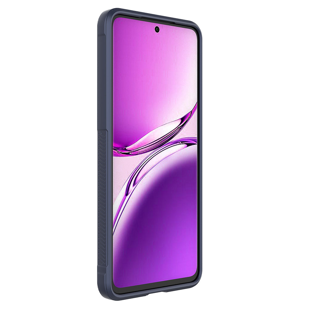 Oppo A3 Kılıf Esnek TPU Oyuklu Arka Yüzey Tasarımlı Zore Etnik Silikon Kapak Lacivert