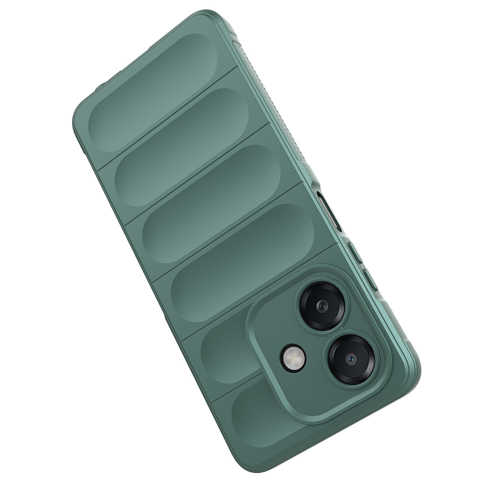 Oppo A3 Kılıf Esnek TPU Oyuklu Arka Yüzey Tasarımlı Zore Etnik Silikon Kapak Lacivert