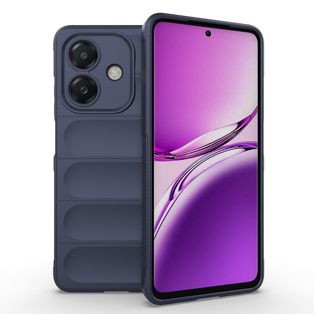Oppo A3 Kılıf Esnek TPU Oyuklu Arka Yüzey Tasarımlı Zore Etnik Silikon Kapak Koyu Yeşil