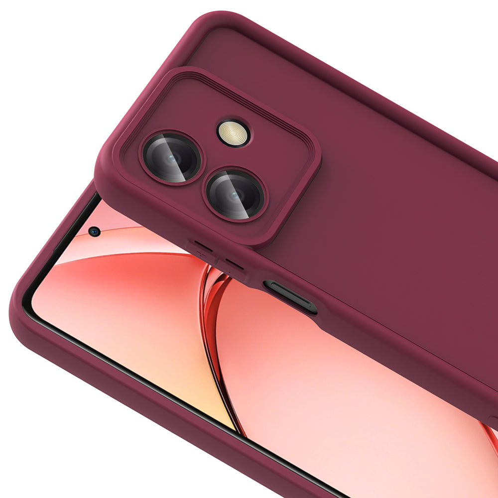 Oppo A3 Kılıf Kamera Korumalı Zore Ananas Kapak Mürdüm