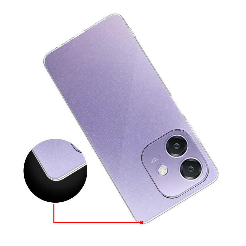 Oppo A3 Kılıf Zore Süper Silikon Kapak Şeffaf