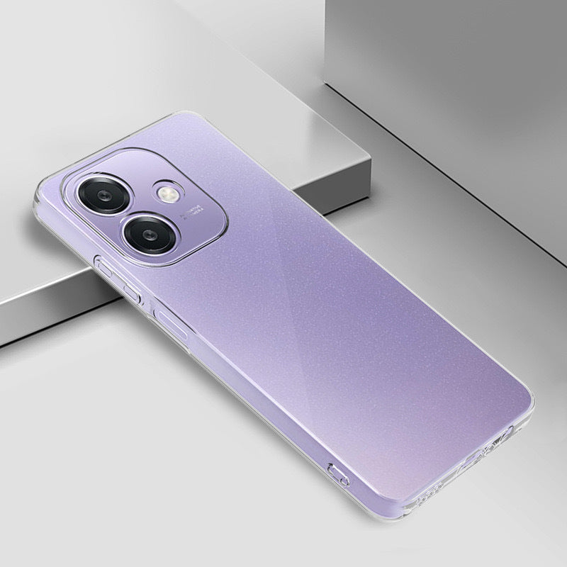 Oppo A3 Kılıf Zore Süper Silikon Kapak Şeffaf