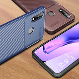 Oppo A31 Kılıf Zore Negro Silikon Kapak Kahverengi