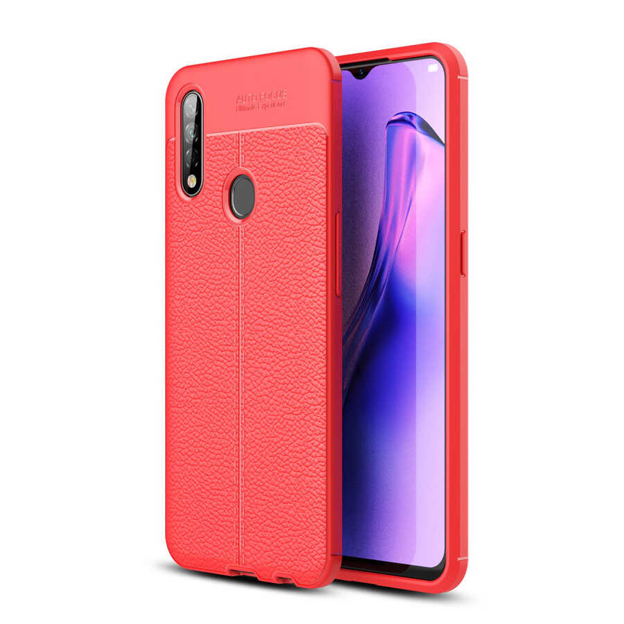 Oppo A31 Kılıf Zore Niss Silikon Kapak Kırmızı