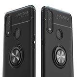 Oppo A31 Kılıf Zore Ravel Silikon Kapak Siyah-Mavi