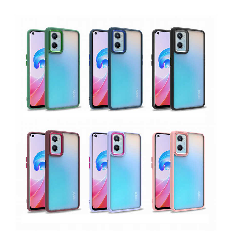 Oppo A36 Kılıf Zore Flora Kapak Lila