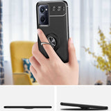 Oppo A36 Kılıf Zore Ravel Silikon Kapak Siyah-Kırmızı