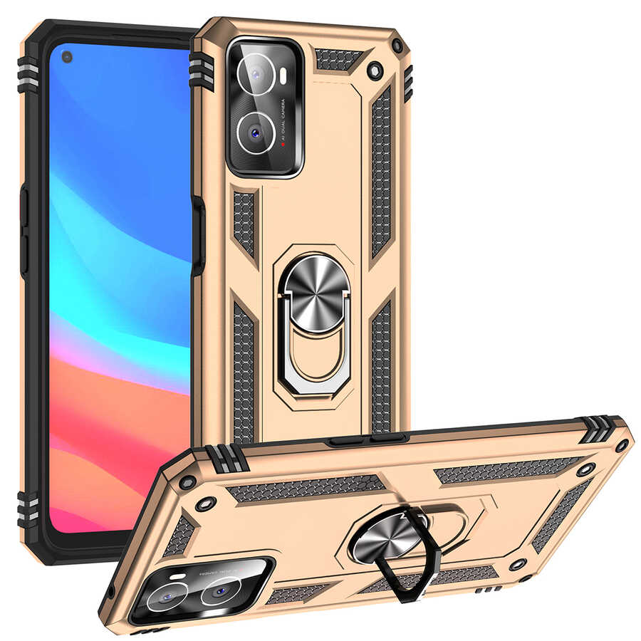 Oppo A36 Kılıf Zore Vega Kapak Gold