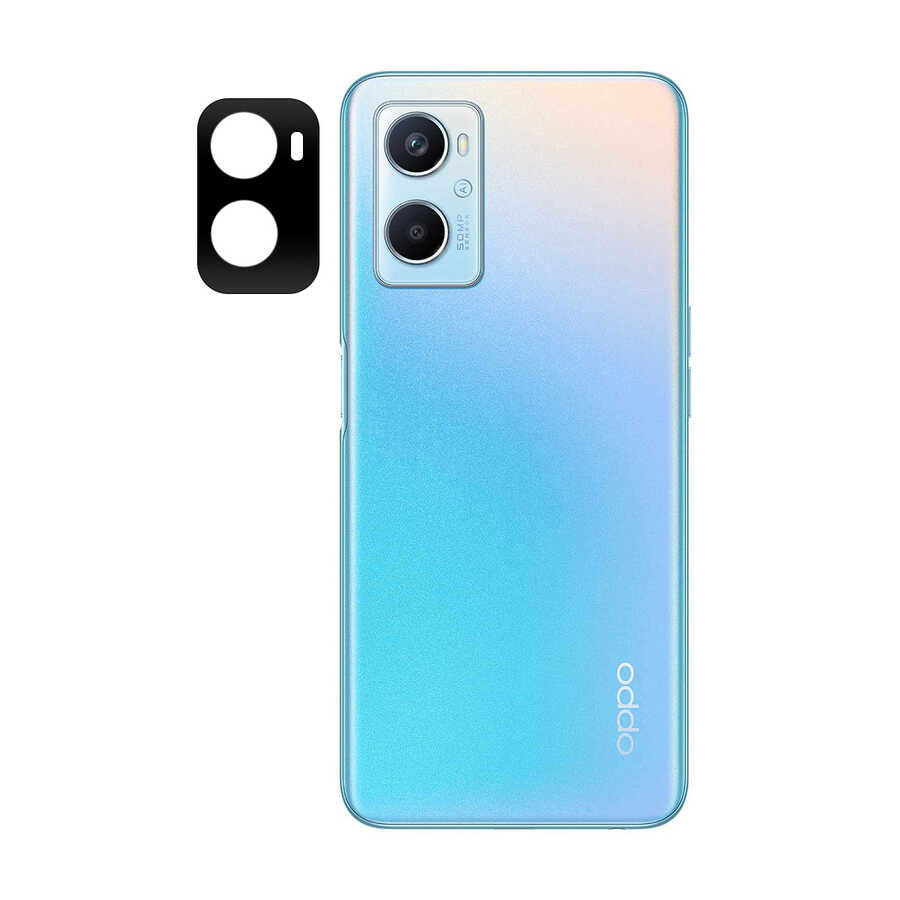 Oppo A36 Zore 3D Kamera Camı Siyah