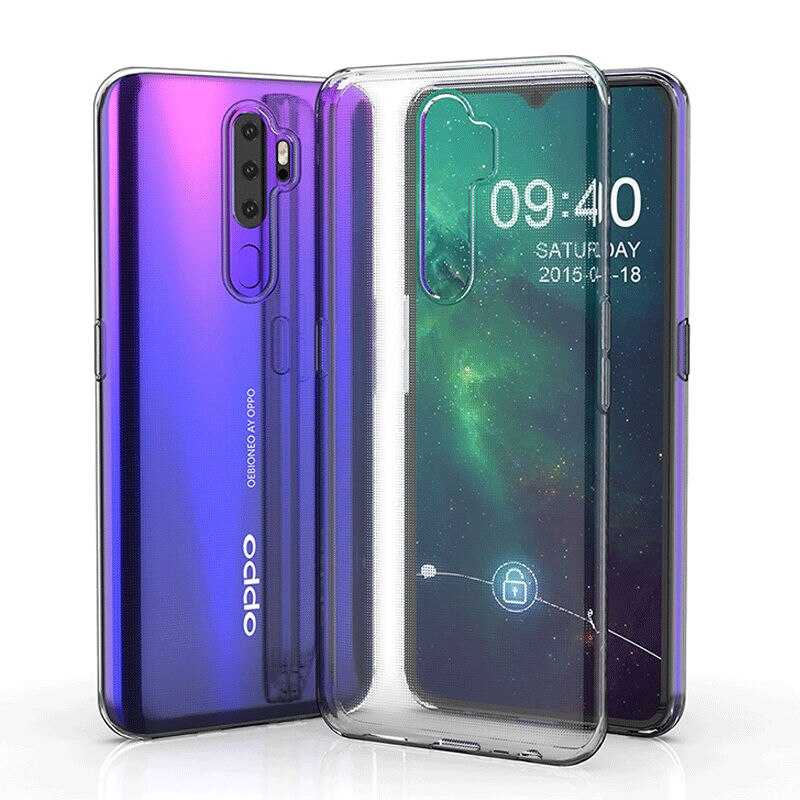 Oppo A5 2020 Kılıf Zore Süper Silikon Kapak Renksiz