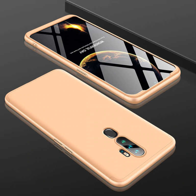 Oppo A5 2020 Kılıf Zore Ays Kapak Gold