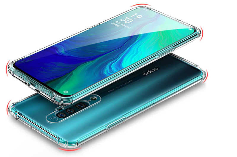 Oppo A5 2020 Kılıf Zore Nitro Anti Shock Silikon Renksiz