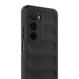 Oppo A5 Kılıf Esnek TPU Oyuklu Arka Yüzey Tasarımlı Etnik Silikon Kapak Siyah