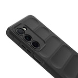 Oppo A5 Kılıf Esnek TPU Oyuklu Arka Yüzey Tasarımlı Etnik Silikon Kapak Siyah