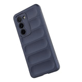 Oppo A5 Kılıf Esnek TPU Oyuklu Arka Yüzey Tasarımlı Etnik Silikon Kapak Lacivert