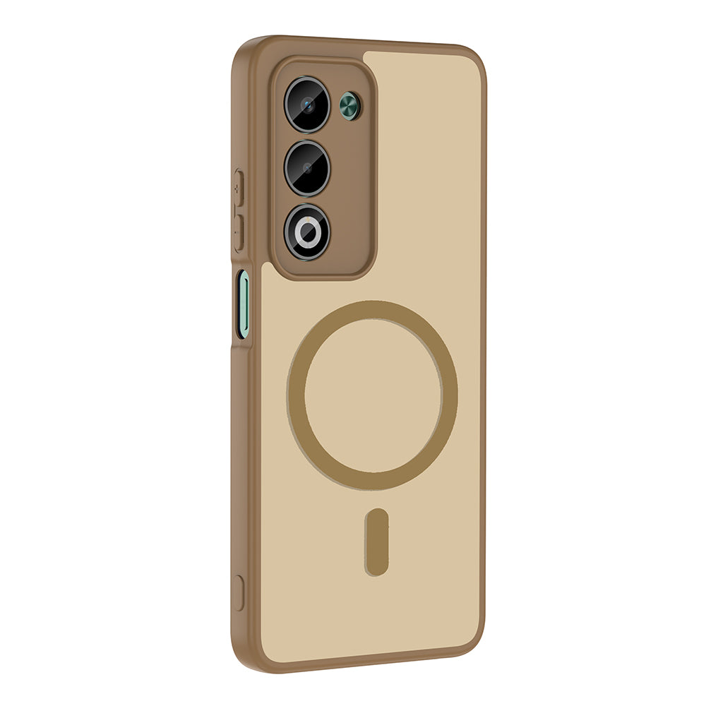 Oppo A5 Kılıf M-safe Şarj Özellikli Zore Babet Kapak Kahverengi