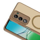 Oppo A5 Kılıf M-safe Şarj Özellikli Zore Babet Kapak Kahverengi