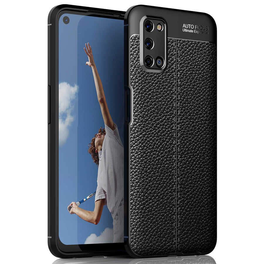 Oppo A52 Kılıf Zore Niss Silikon Kapak Lacivert