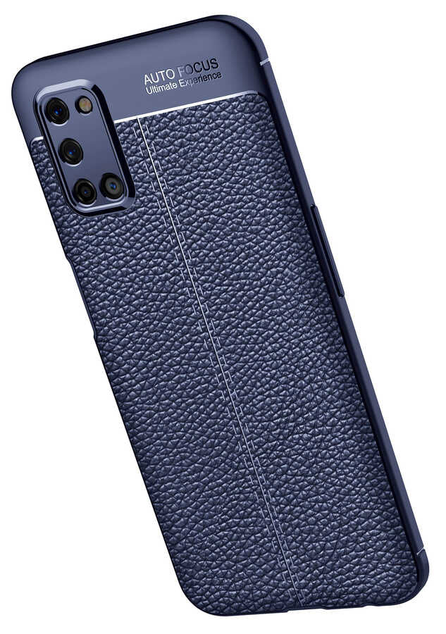Oppo A52 Kılıf Zore Niss Silikon Kapak Lacivert