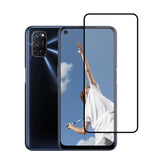Oppo A52 Zore Kenarları Kırılmaya Dayanıklı Cam Ekran Koruyucu Siyah