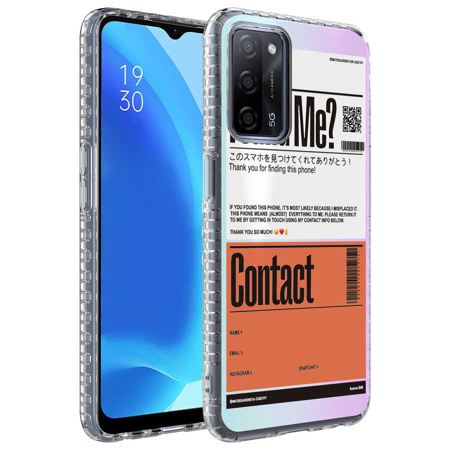 Oppo A54 4G Kılıf Airbag Kenarlı Renkli Desenli Silikon Zore Elegans Kapak NO4