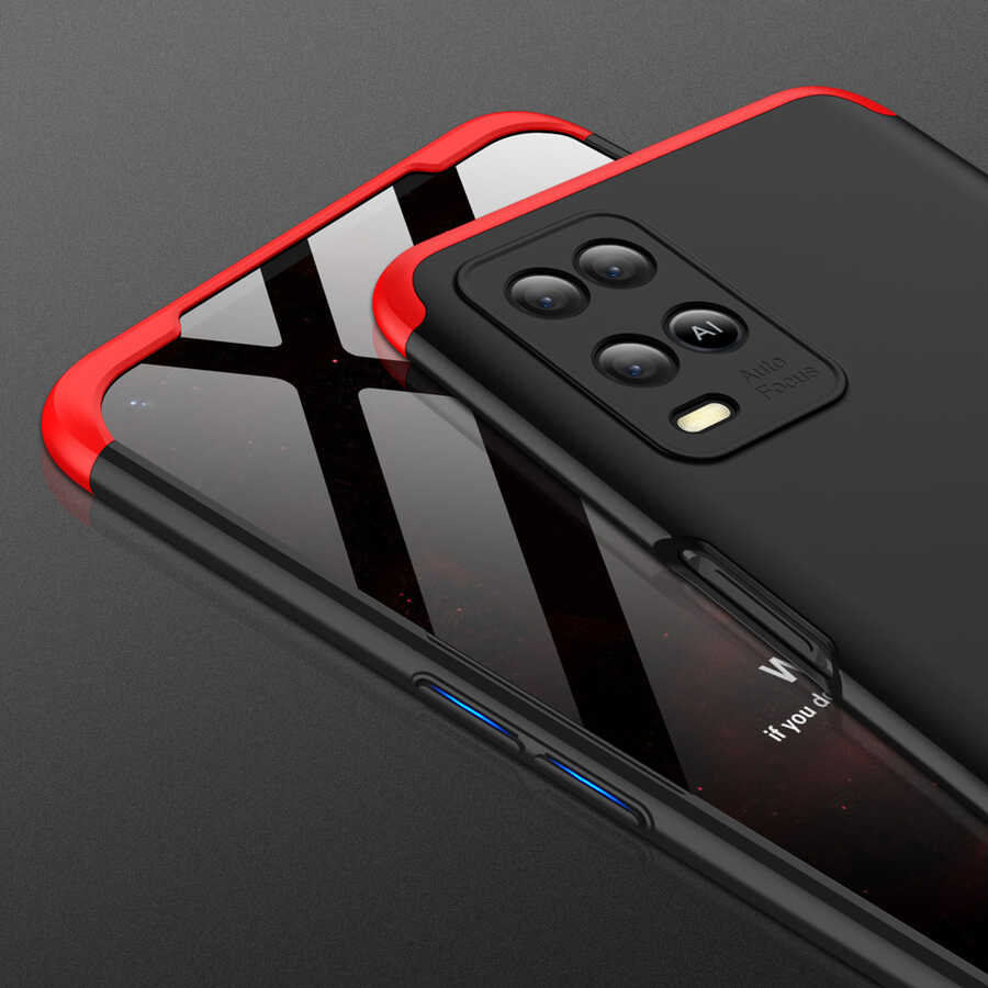 Oppo A54 4G Kılıf Zore Ays Kapak Siyah-Gri