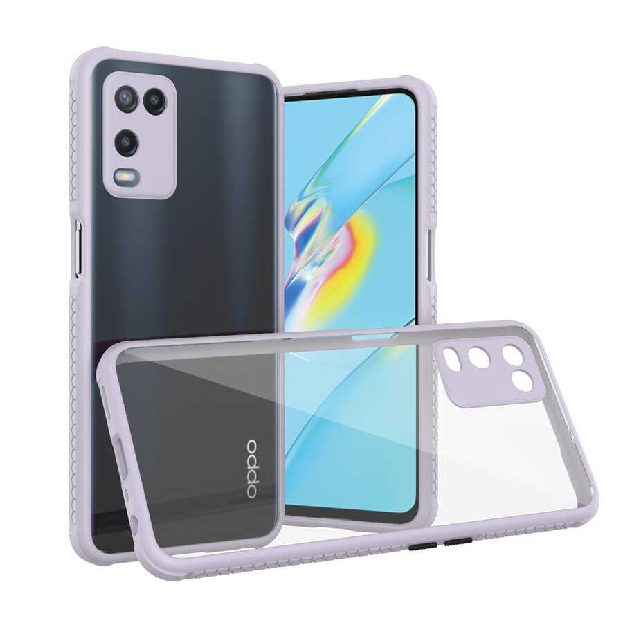 Oppo A54 4G Kılıf Zore Kaff Kapak Mor