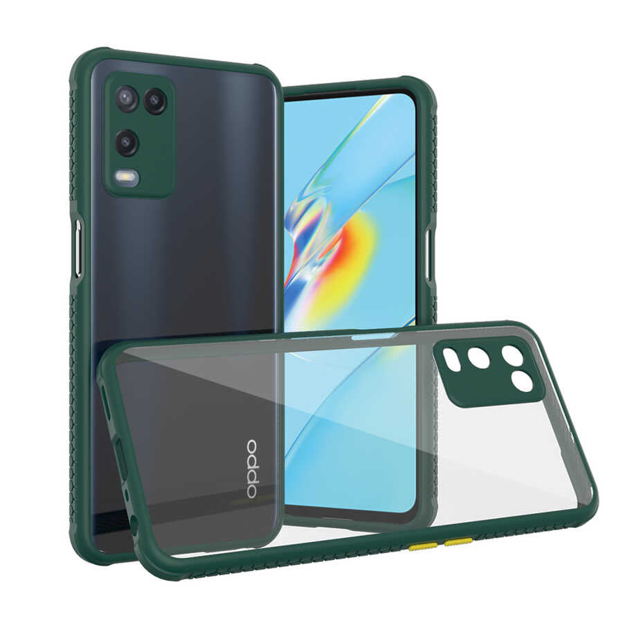 Oppo A54 4G Kılıf Zore Kaff Kapak Koyu Yeşil