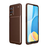 Oppo A54 4G Kılıf Zore Negro Silikon Kapak Kahverengi