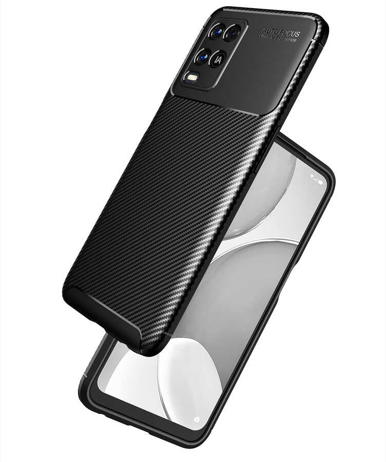 Oppo A54 4G Kılıf Zore Negro Silikon Kapak Kahverengi