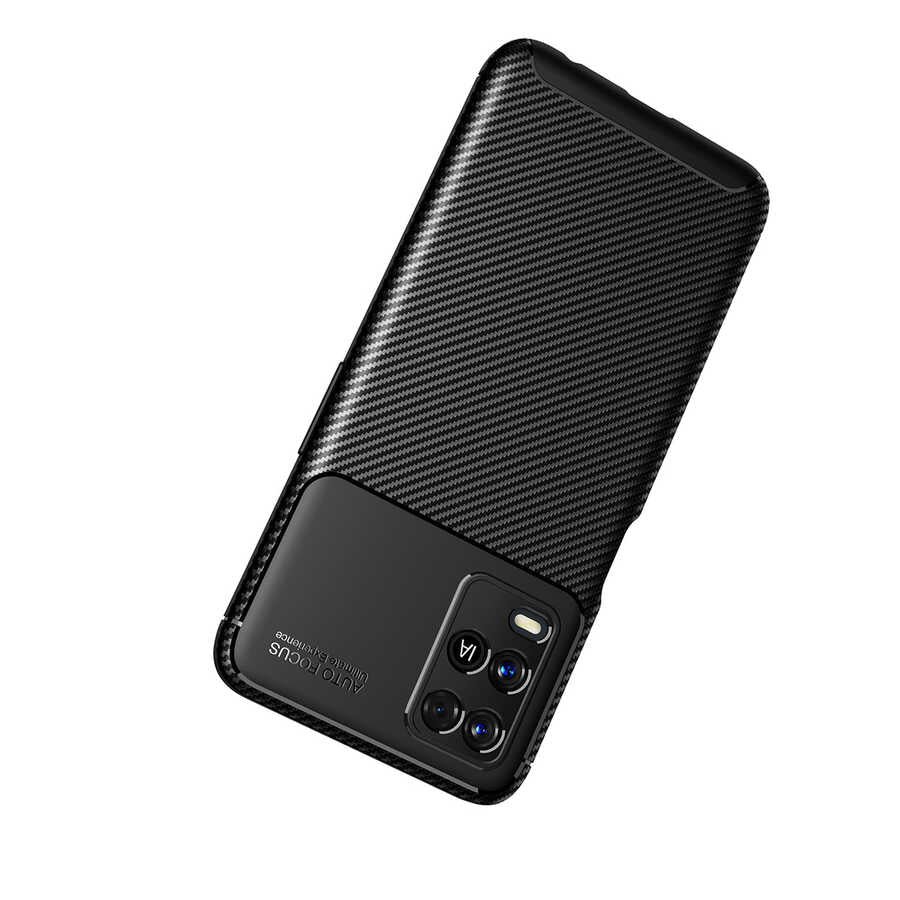 Oppo A54 4G Kılıf Zore Negro Silikon Kapak Kahverengi