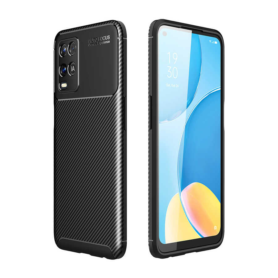 Oppo A54 4G Kılıf Zore Negro Silikon Kapak Siyah