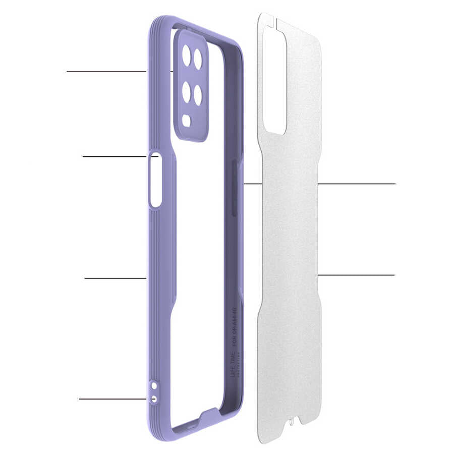 Oppo A54 4G Kılıf Zore Parfe Kapak Mor