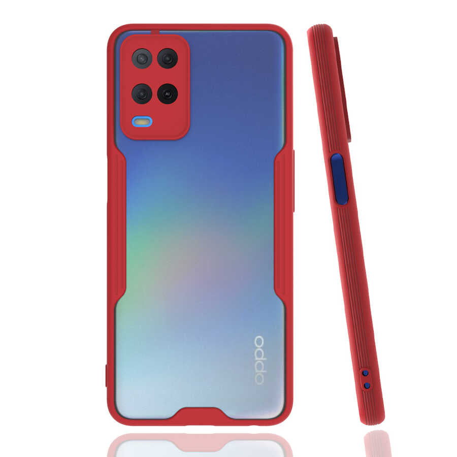 Oppo A54 4G Kılıf Zore Parfe Kapak Kırmızı