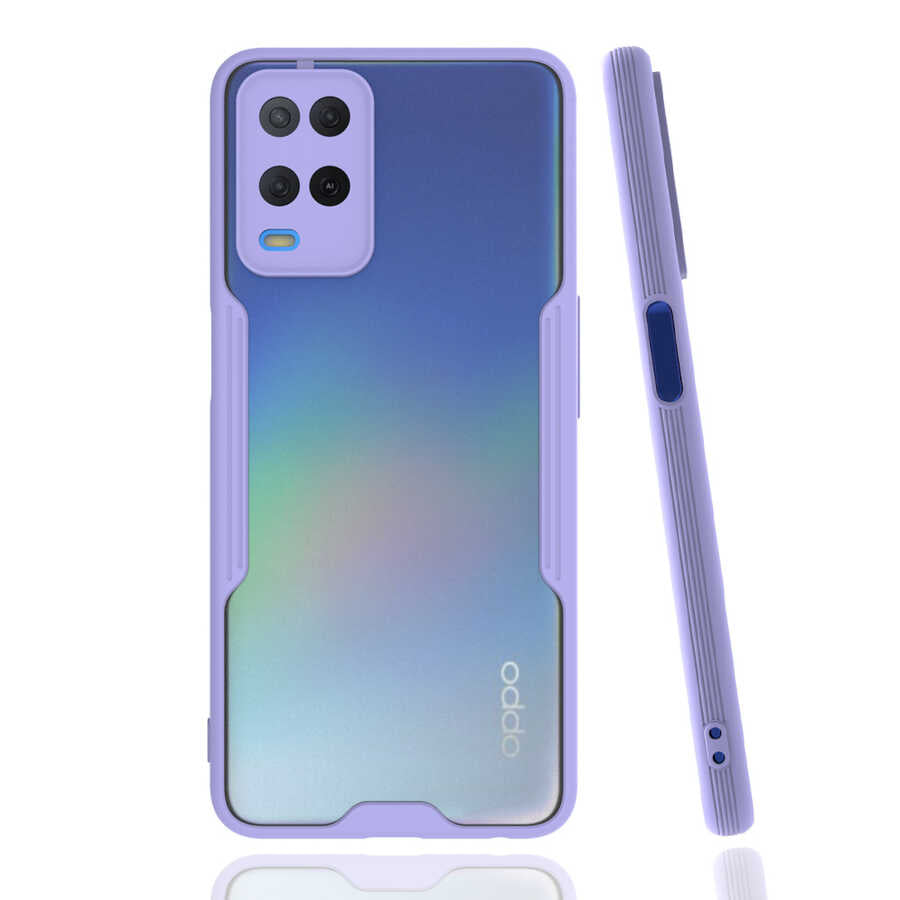 Oppo A54 4G Kılıf Zore Parfe Kapak Mor