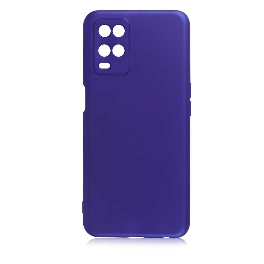 Oppo A54 4G Kılıf Zore Premier Silikon Kapak Saks Mavi