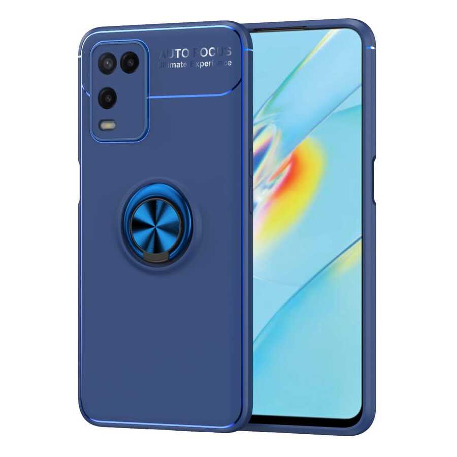 Oppo A54 4G Kılıf Zore Ravel Silikon Kapak Siyah