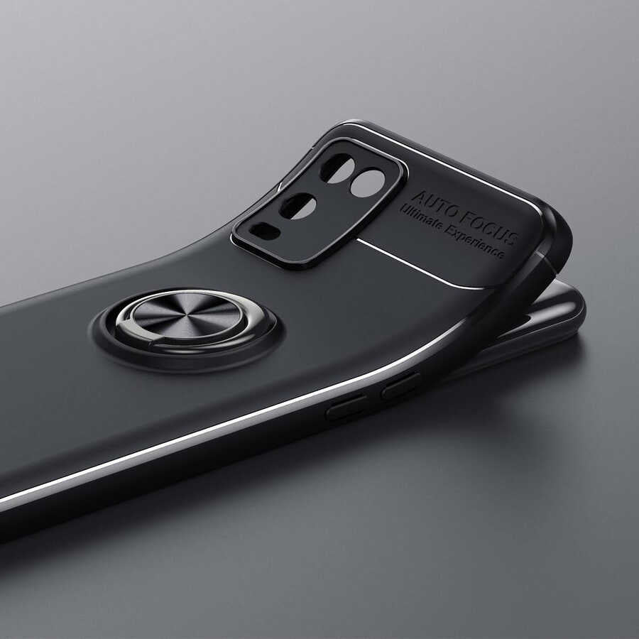Oppo A54 4G Kılıf Zore Ravel Silikon Kapak Siyah