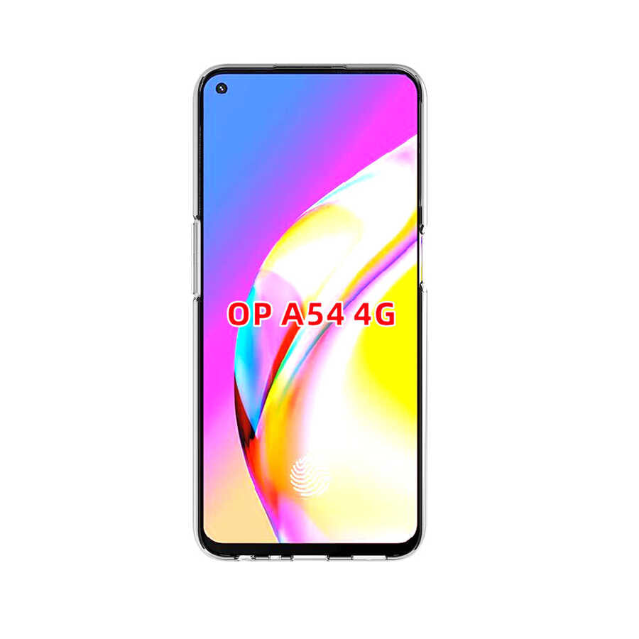 Oppo A54 4G Kılıf Zore Süper Silikon Kapak Renksiz