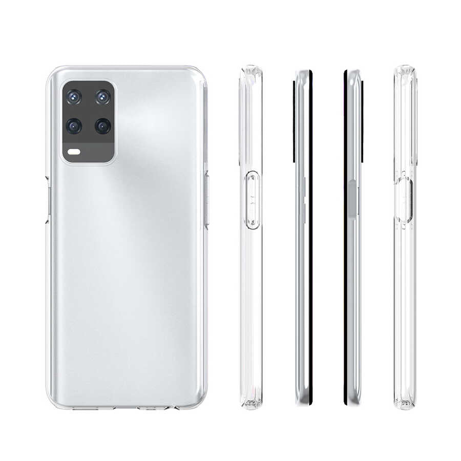 Oppo A54 4G Kılıf Zore Süper Silikon Kapak Renksiz