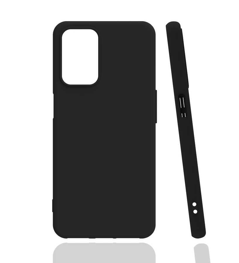 Oppo A55 4G Kılıf Zore Biye Silikon Siyah