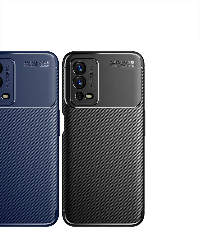 Oppo A55 4G Kılıf Zore Negro Silikon Kapak Lacivert