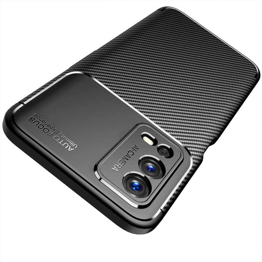 Oppo A55 4G Kılıf Zore Negro Silikon Kapak Siyah